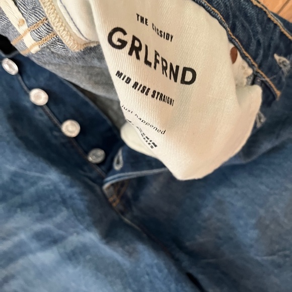 New with tags GRLFRND Cassidy Mid Rise Straight 29 Denim Jeans Womens - Picture 3 of 4